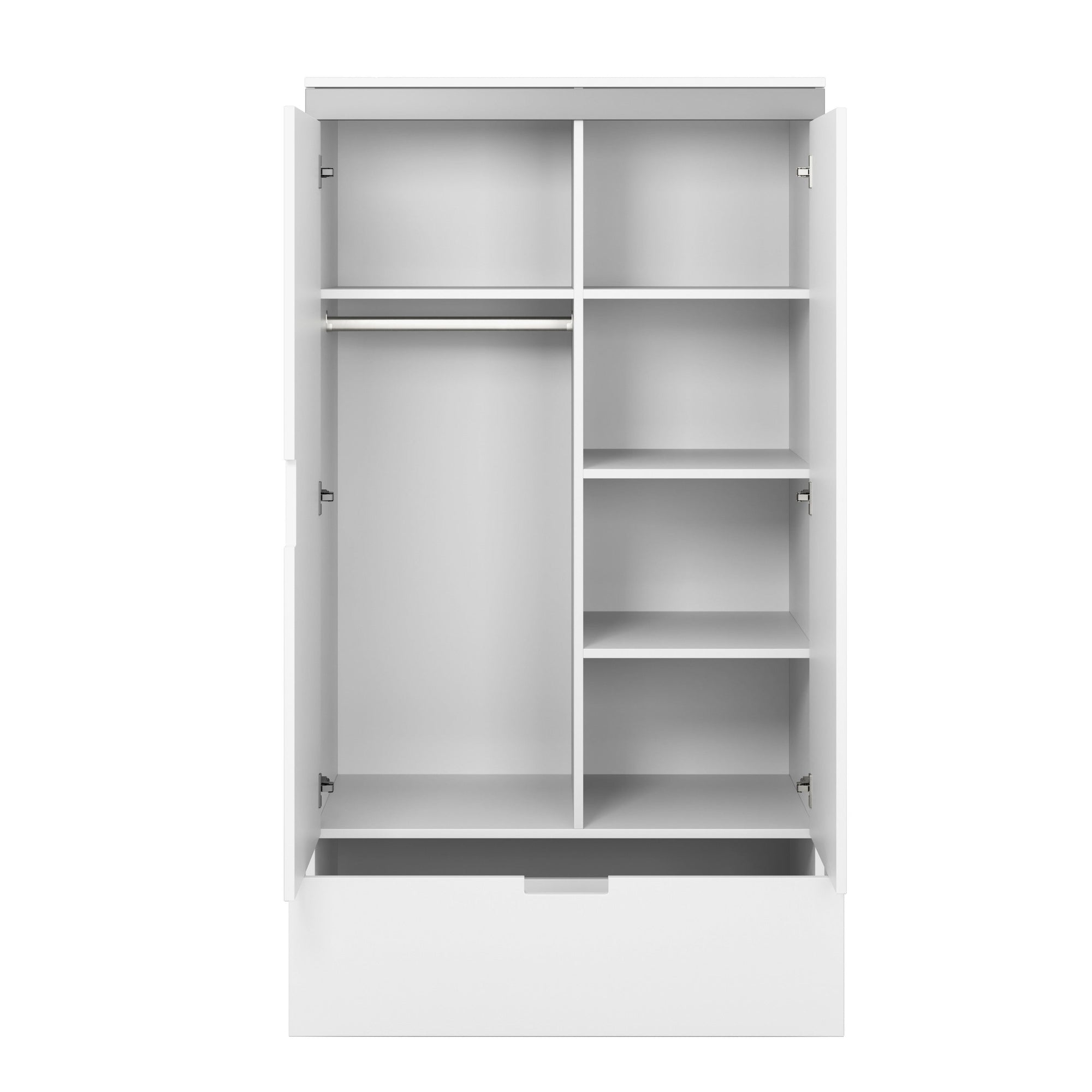Stylish Children's Wardrobe in White and Grey