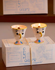 Chip Potts Scented Soy Wax Candles Set of 2 Pcs - Cute Ceramic Cartoon Mug Candle-0