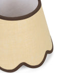 Chocolate Brown Jute Scallop Lampshade