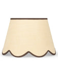 Chocolate Brown Jute Scallop Lampshade