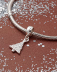 Christmas Tree Personalised Silver Charm