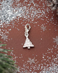 Christmas Tree Personalised Silver Charm