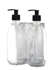 Chrome Double Wall Mounted Soap Dispenser-11