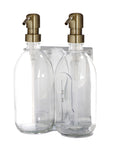 Chrome Double Wall Mounted Soap Dispenser