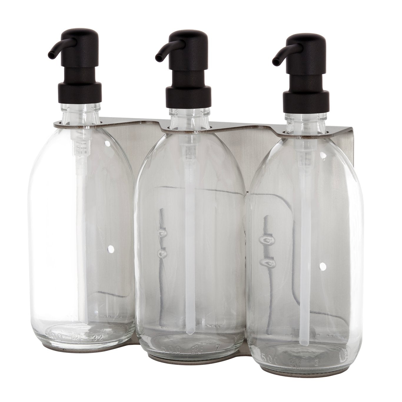 Chrome Triple Wall Mounted Soap Dispenser-5