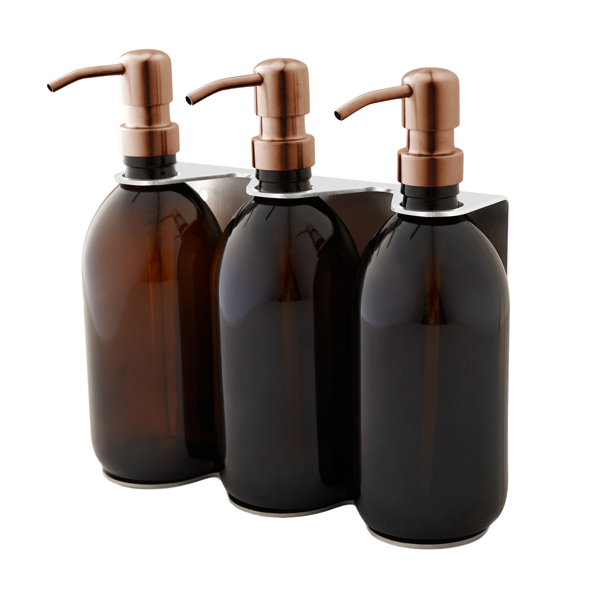 Chrome Triple Wall Mounted Soap Dispenser