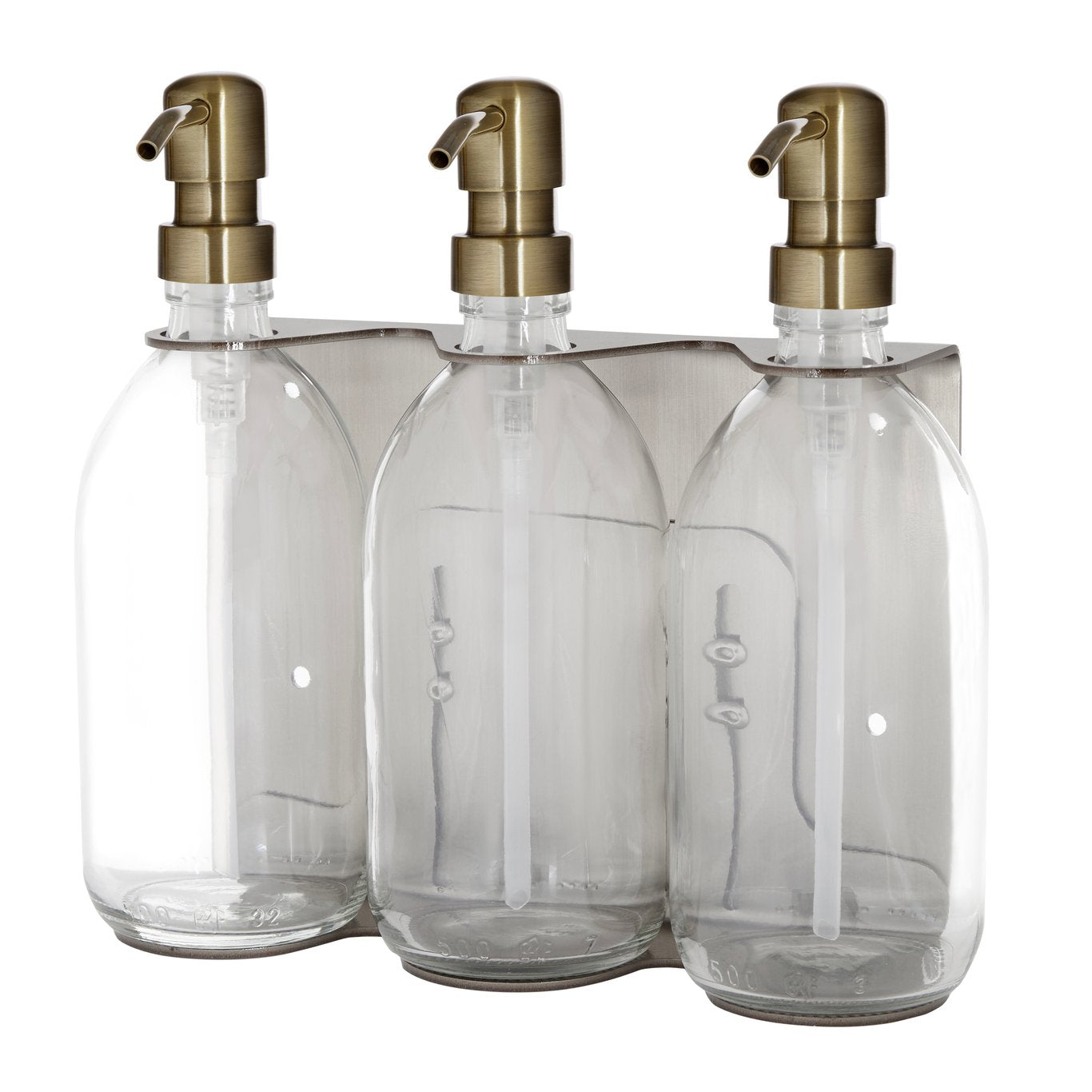 Chrome Triple Wall Mounted Soap Dispenser-9