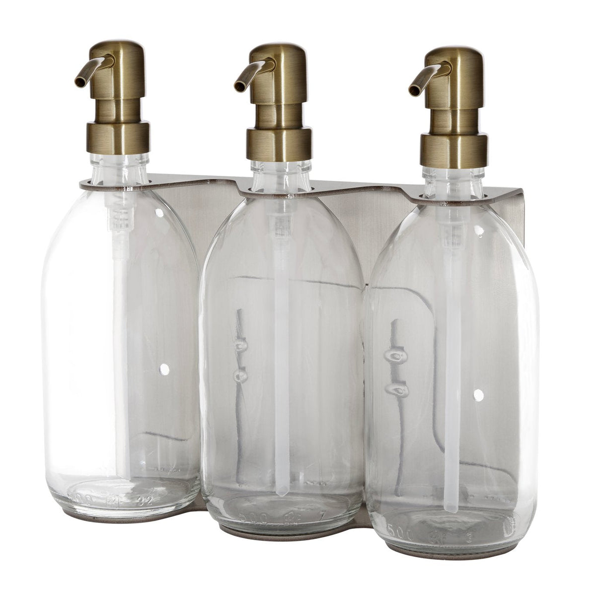 Chrome Triple Wall Mounted Soap Dispenser