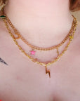 Chunky chain lightning bolt necklace