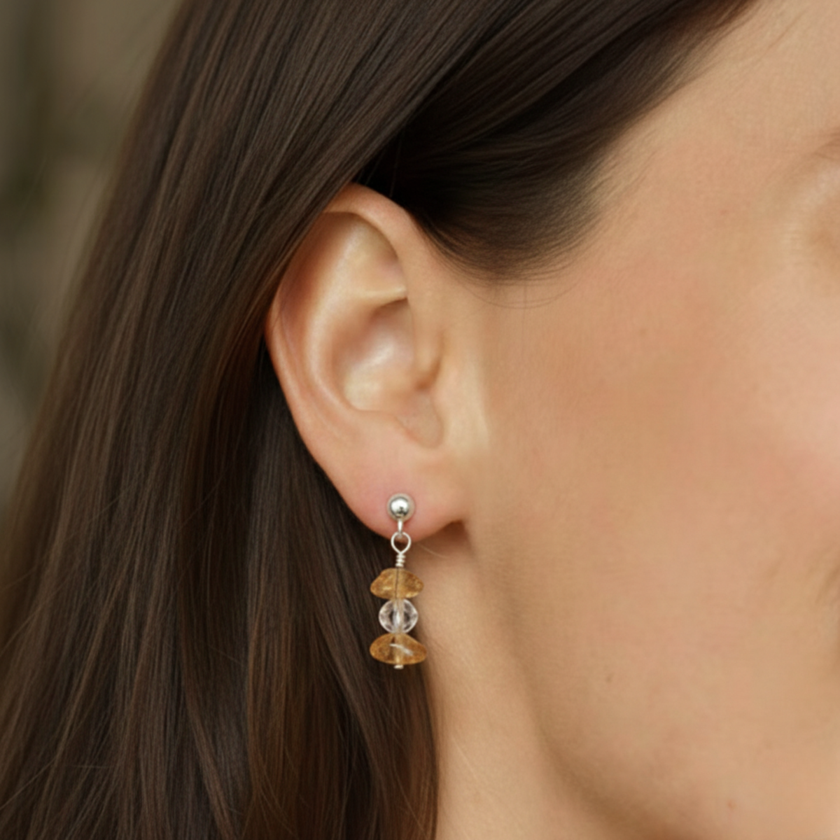 Citrine Gemstone Earrings