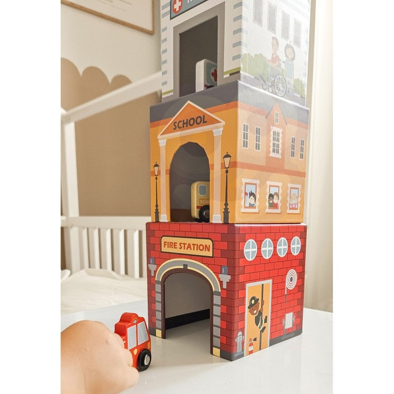 City Vehicles Puzzle Cubes for Toddlers