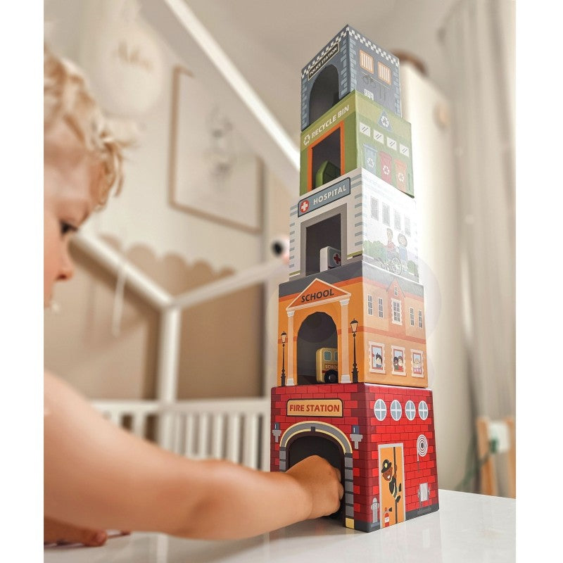 City Vehicles Puzzle Cubes for Toddlers