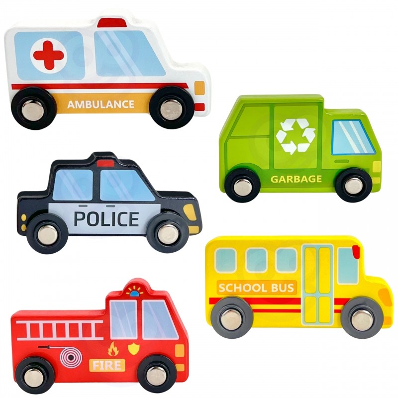 City Vehicles Puzzle Cubes for Toddlers