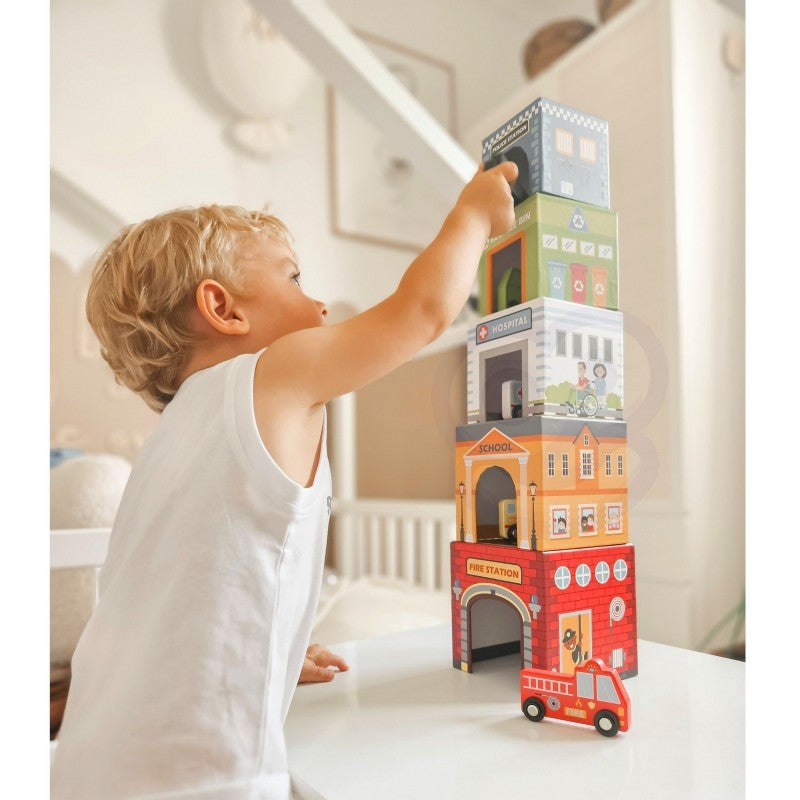 City Vehicles Puzzle Cubes for Toddlers