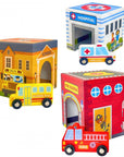 City Vehicles Puzzle Cubes for Toddlers