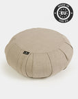 Yoga Studio Organic Buckwheat Round Linen Meditation Zafu Cushion