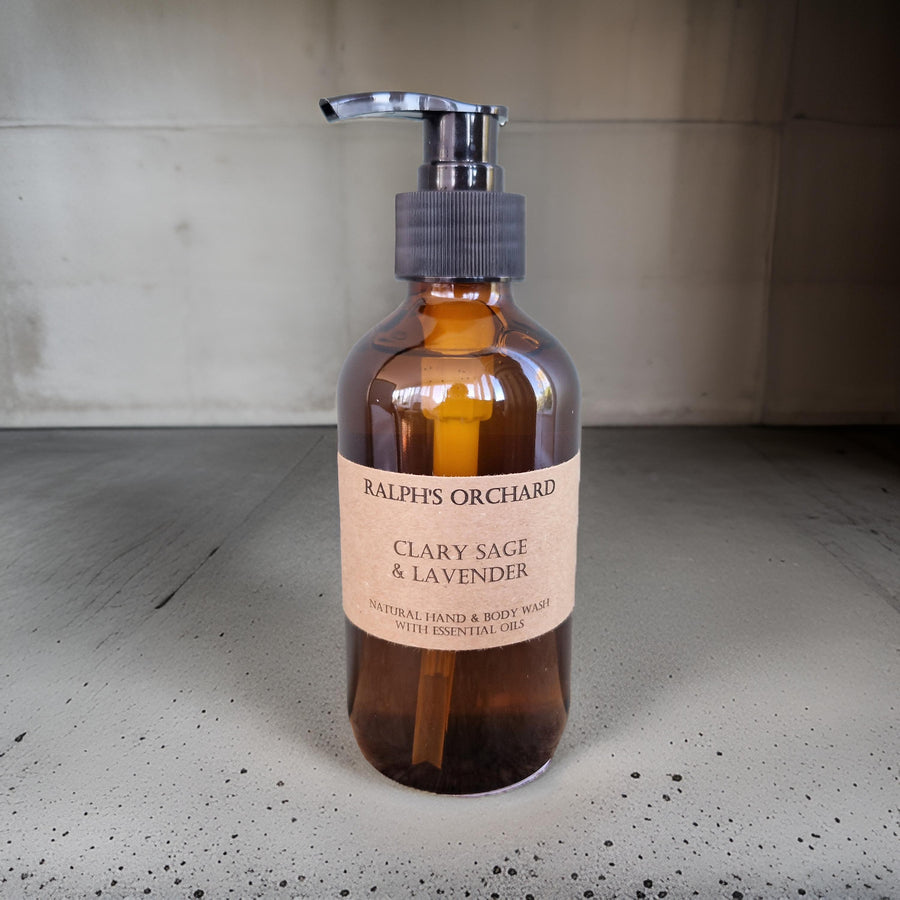 Luxury Clary Sage and Lavender Aromatherapy Hand and Body Wash, Premium Soothing Essential Oil Blend, Best-Selling Relaxing Spa Wash by Ralph's Orchard at brixbailey.com