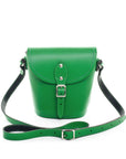 Handmade Leather Barrel Bag - Green