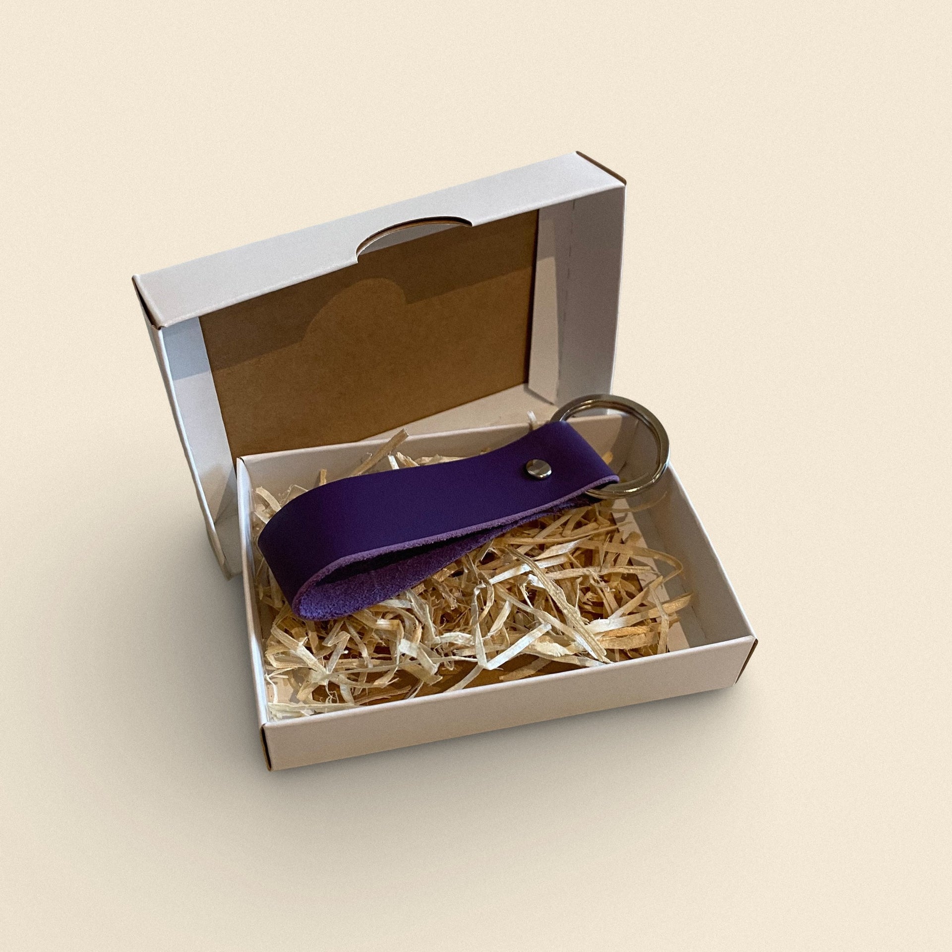 Handcrafted Leather Keychain – Recycled, Gift-Ready &amp; Customizable by Yoru at www.brixbailey.com