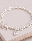 Heart Trace Chain Charm Bracelet