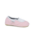 Pink Leather Slippers for Kids with Elastic Fit
