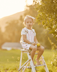 Classic Wide Stripe Denim Shorts - Pink