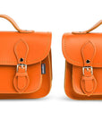 Handmade Leather Micro Satchel - Orange
