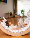 Climbing Arch Rocker with Origami Pillow | Montessori Play Set-3