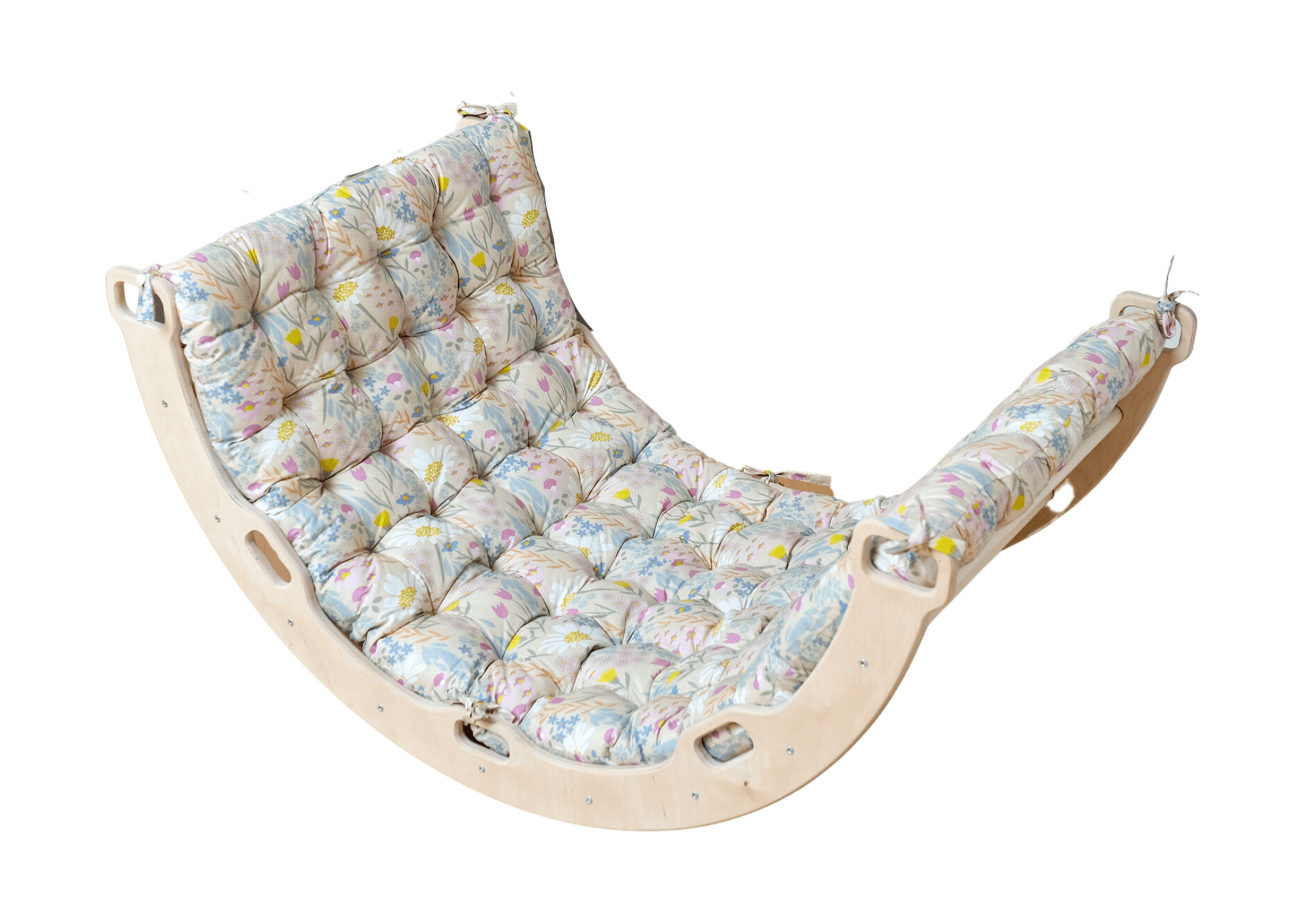 Large Wooden Climbing Arch and Rocker with Pillow Set