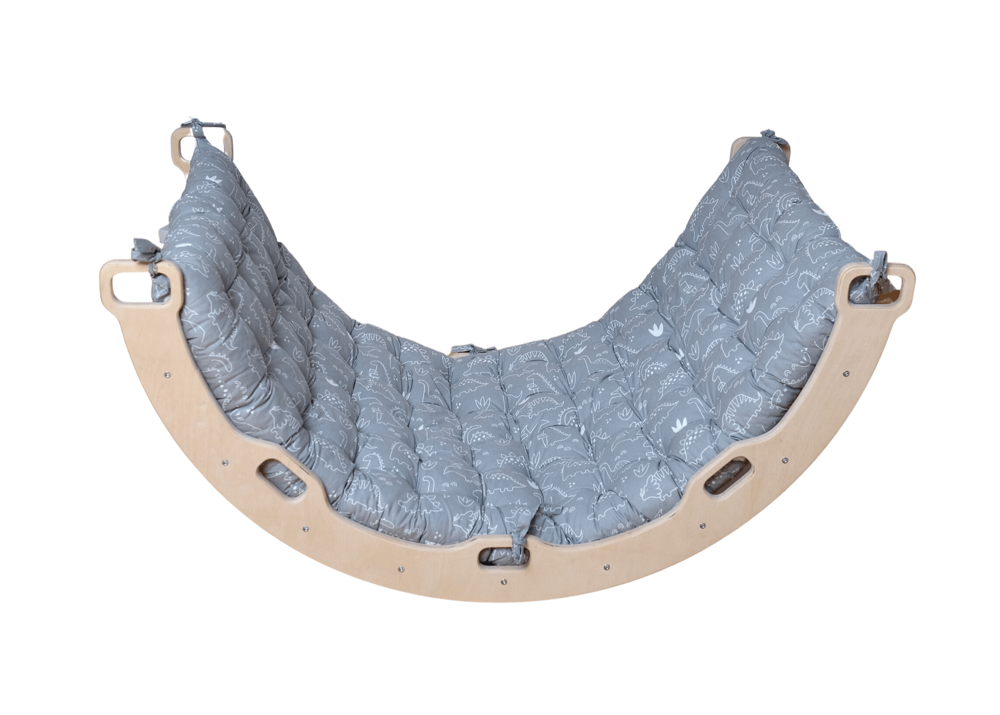 Large Wooden Climbing Arch and Rocker with Pillow Set