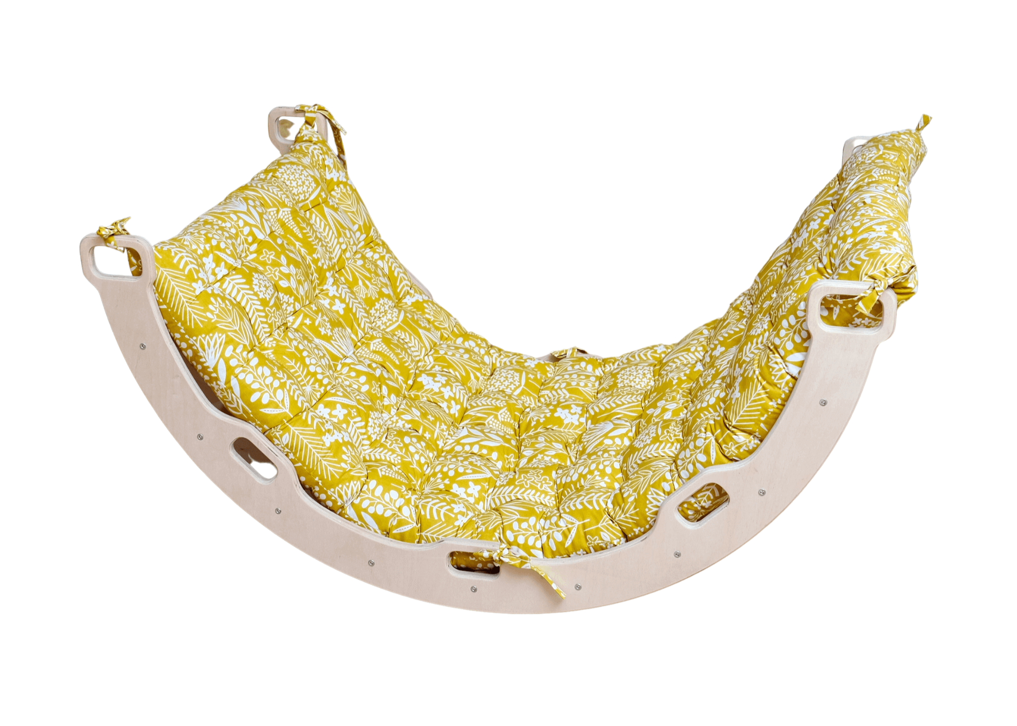 Large Wooden Climbing Arch and Rocker with Pillow Set