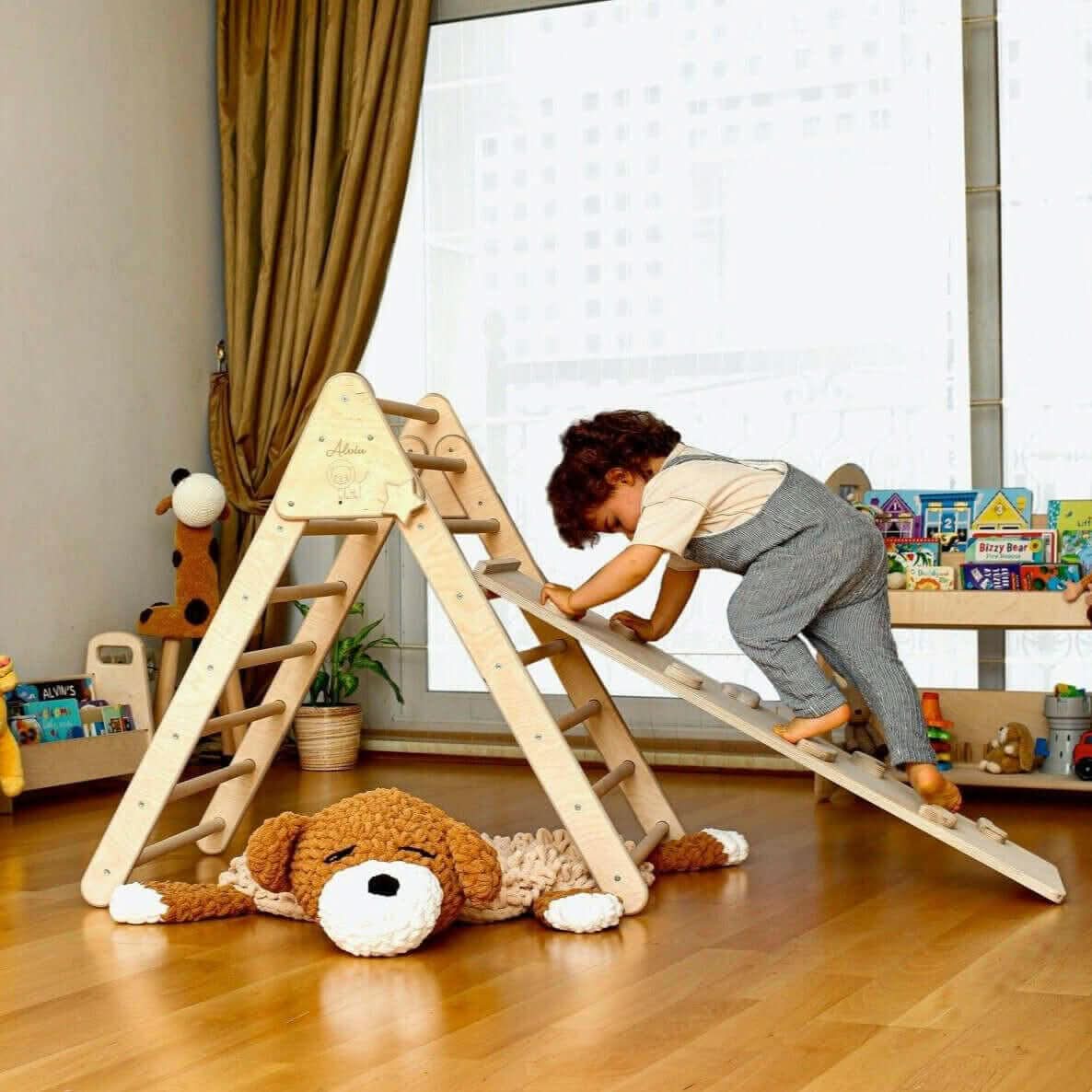 Climbing Triangle and Ramp Set 2-in-1 | Foldable Montessori Play Set-0