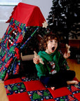Climbing Triangle with Christmas Tent Cover, Mat, Ramp | Foldable Montessori Play Set-1