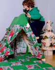 Climbing Triangle with Christmas Tent Cover, Mat, Ramp | Foldable Montessori Play Set-0