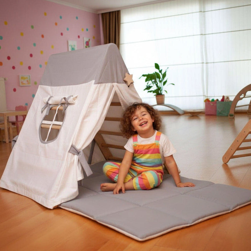 Climbing Triangle with Tent Cover, Mat, Ramp-1