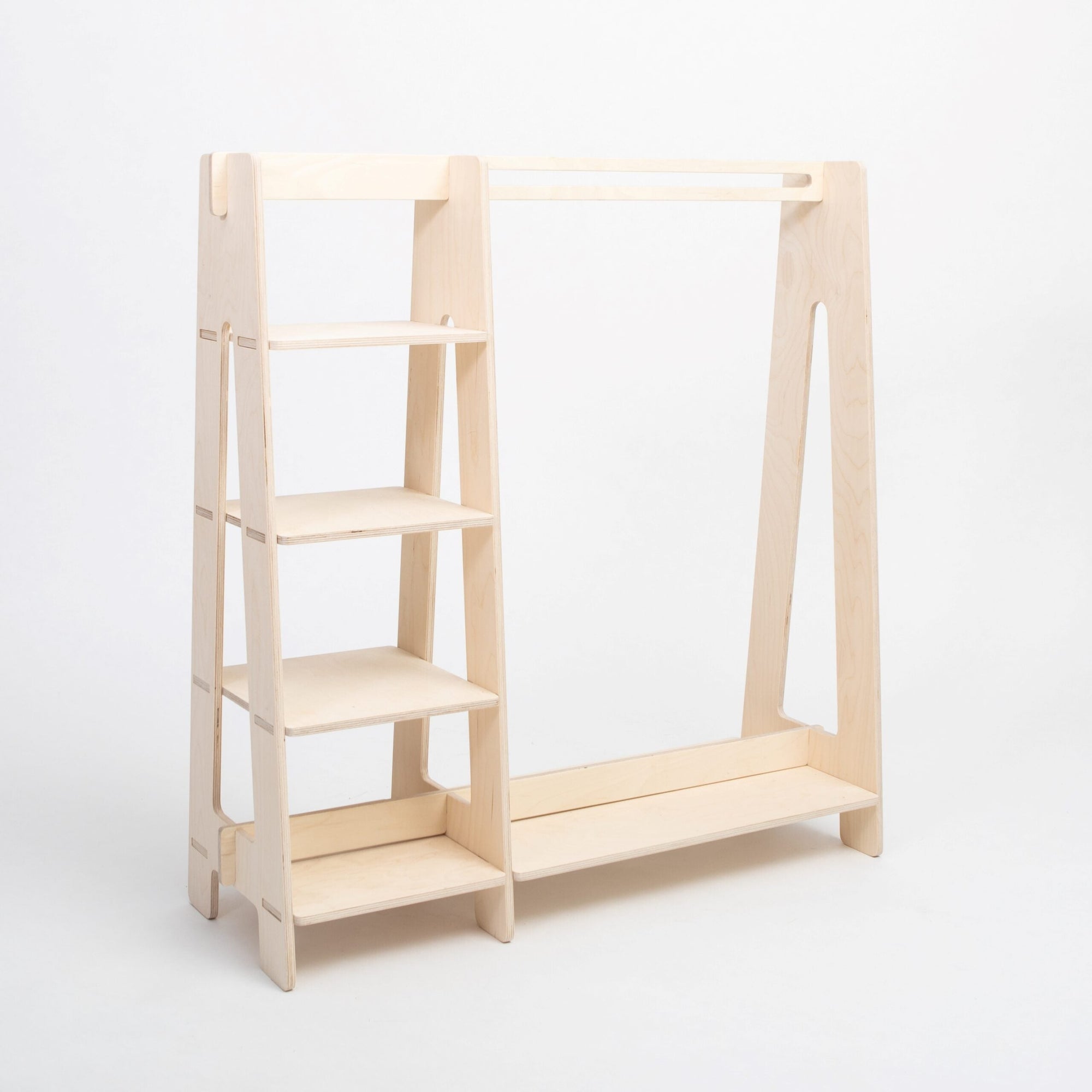 Toddler Clothing Rack with Shelves