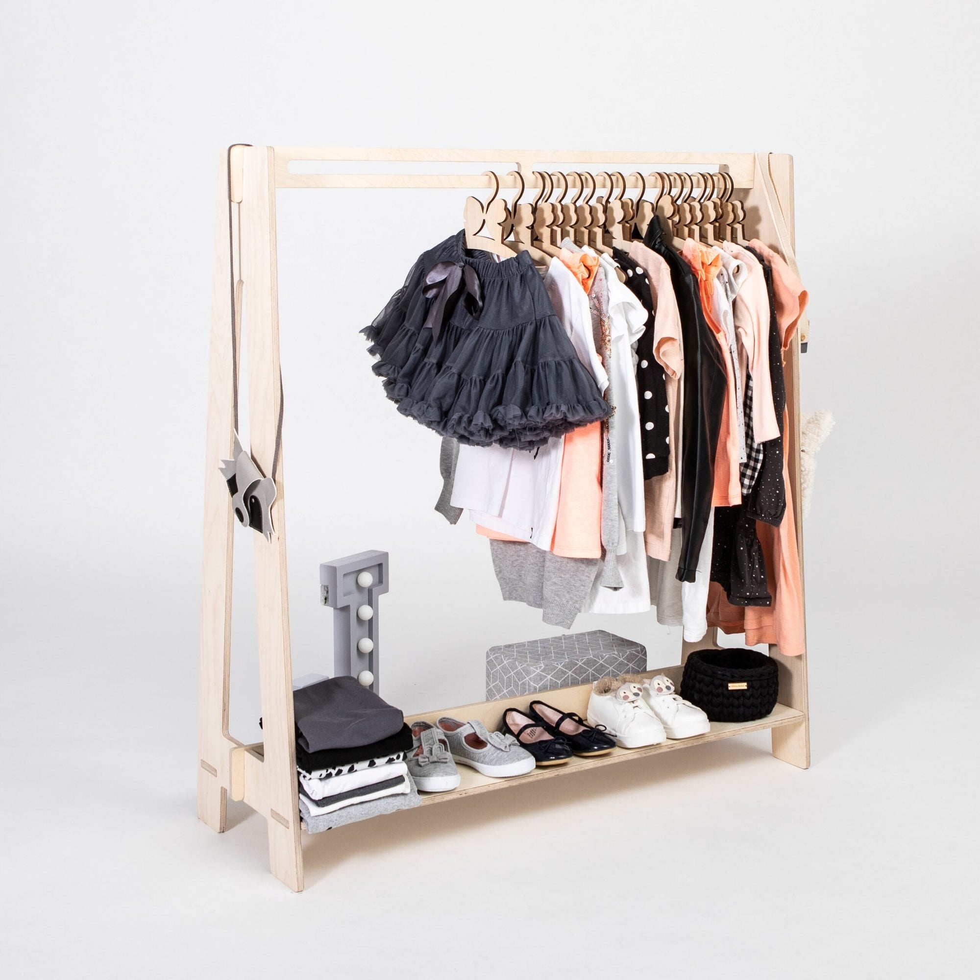 Toddlers Clothing Rack for Independent Dressing