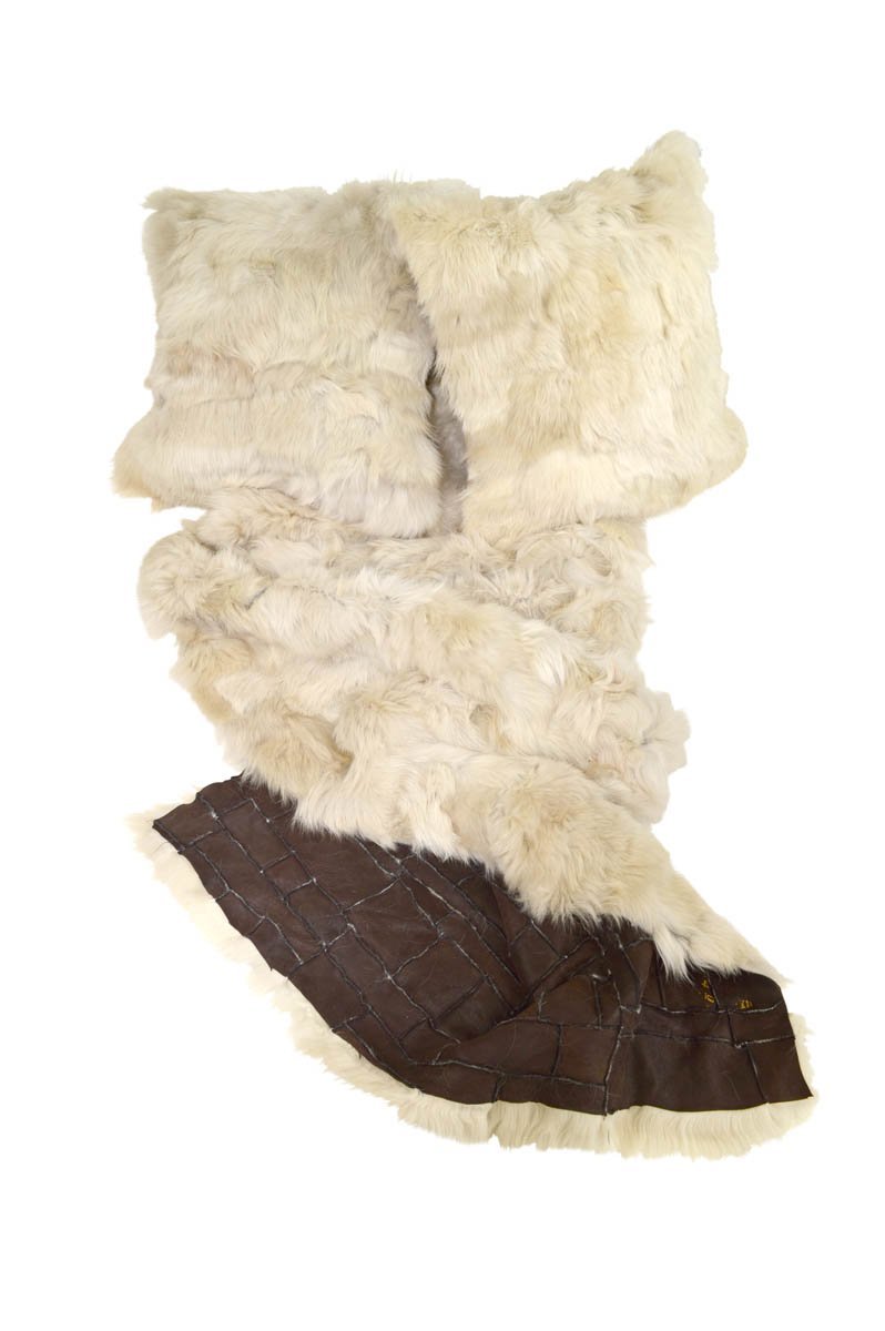 Luxury champagne Tuscan shearling throw, premium handcrafted rug, unique natural texture, best-selling warm stylish home decor by Wildash London at brixbailey.com