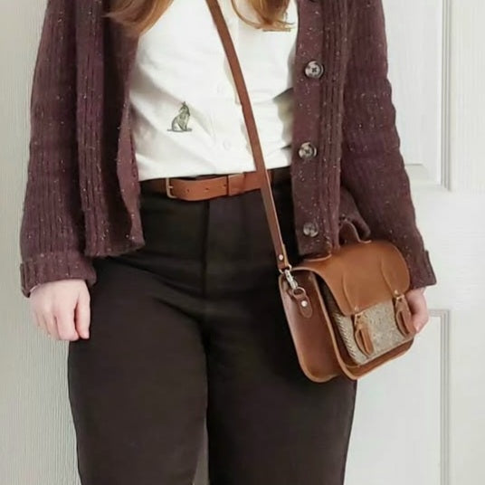 Midi Tannery &amp; Tweed Satchel - Tan