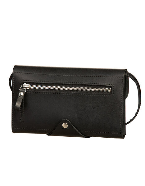 Versatile Leather Clutch Wallet with Adjustable Strap