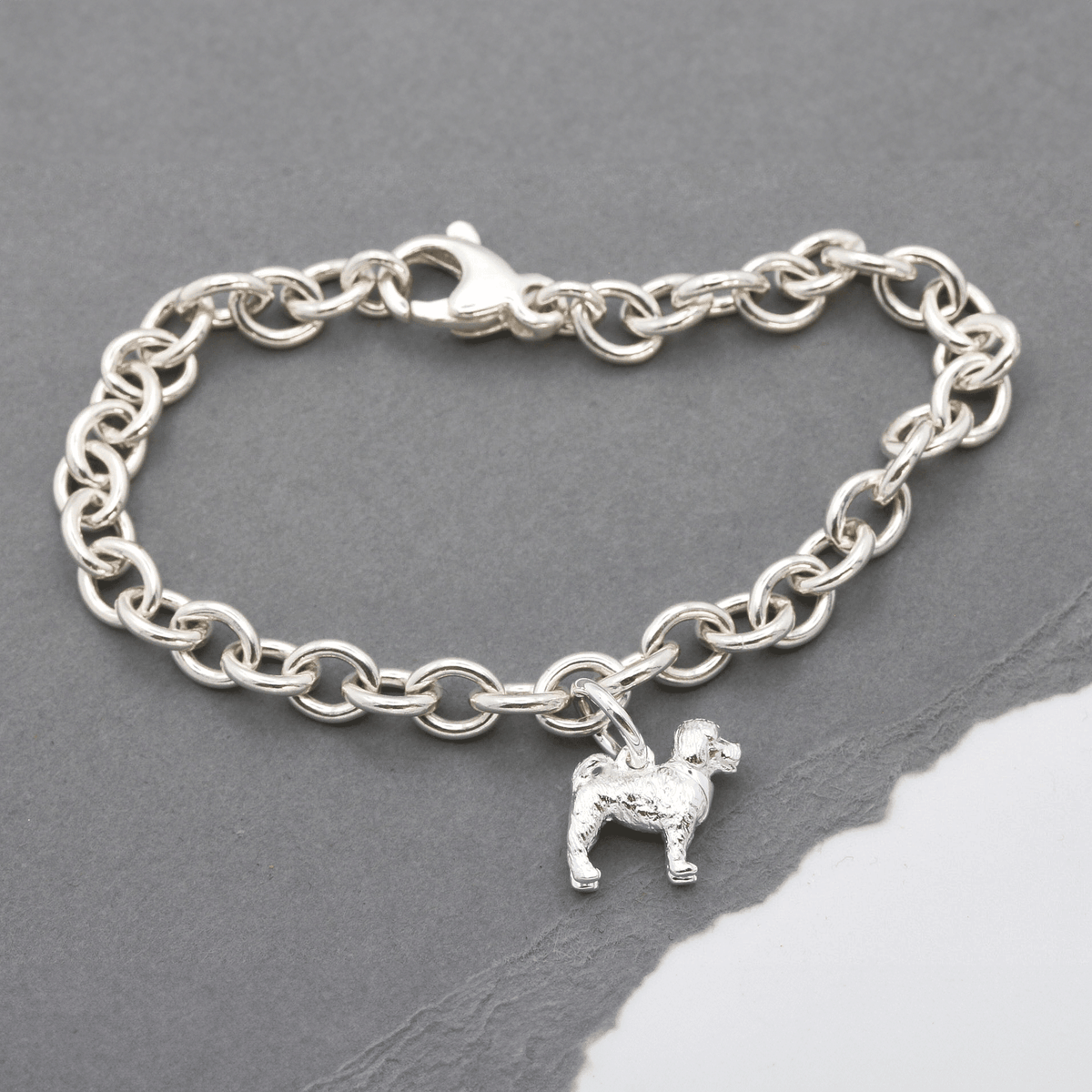 Cockapoo Silver Dog Charm