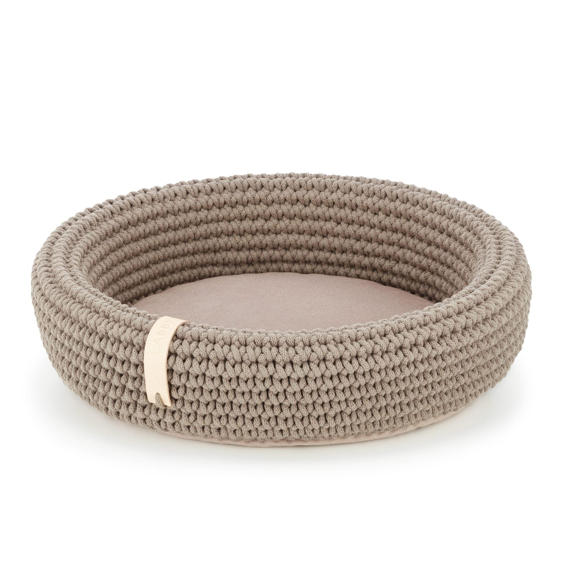 Light Brown Coco Basket Luxury Pet Bed