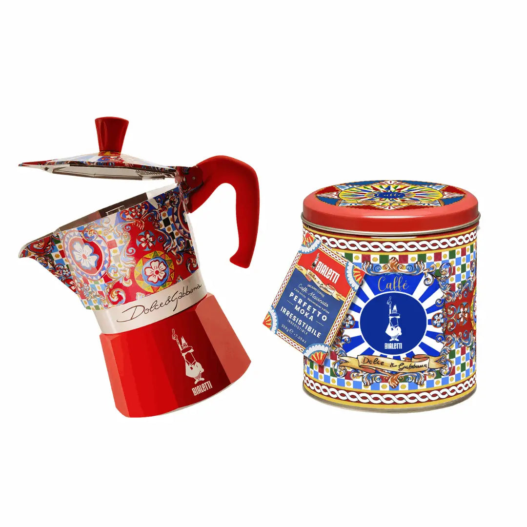 Bialetti X Dolce&amp;Gabbana Sicilian Cart Gift Set (Moka 3 Cup and Coffee)