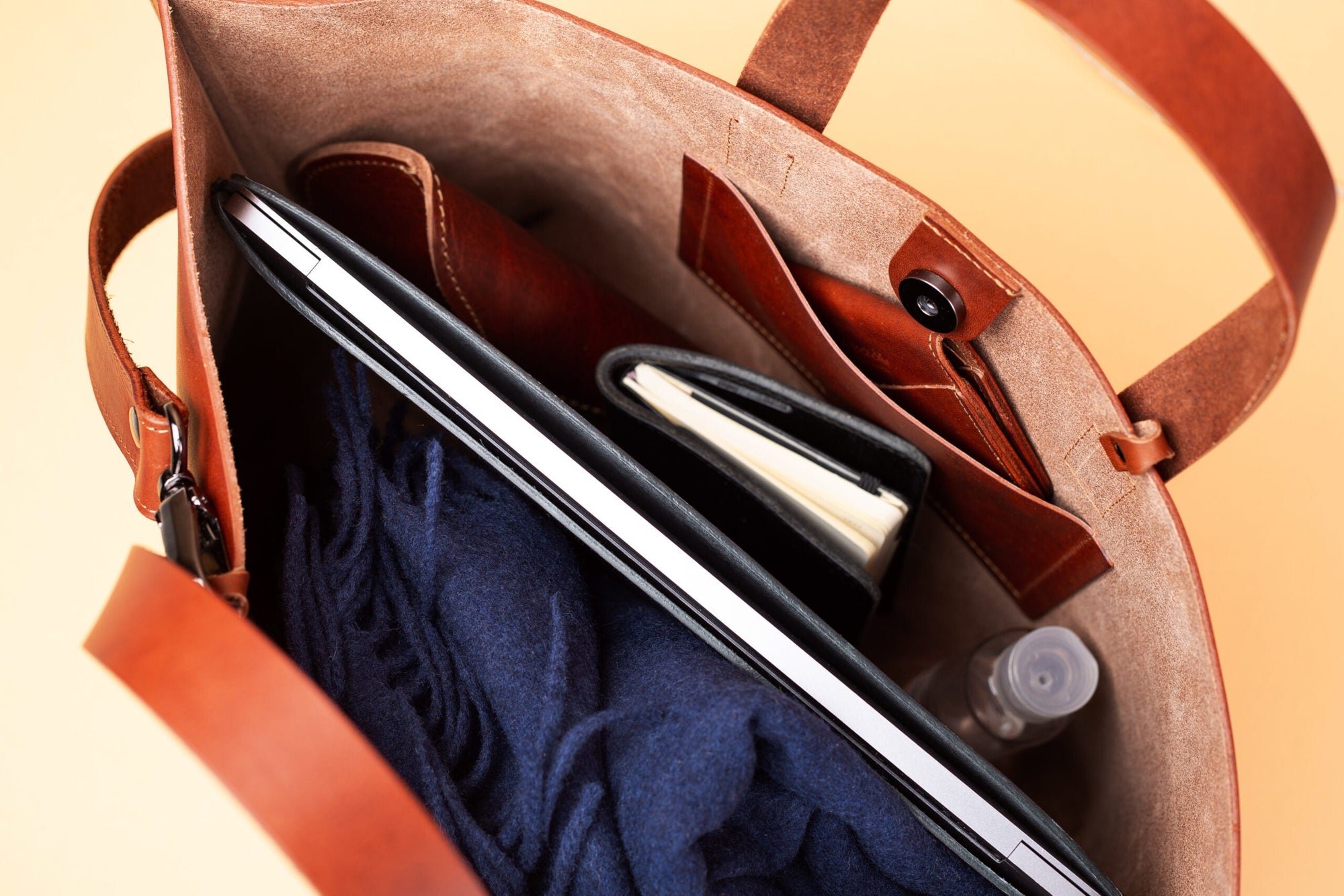 Great Model Cognac Bucket Bag