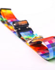 Durable Pet Collar with Metal Buckle Pixels Design