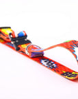 Red Graffiti Dog Collar with Metal Buckle