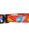 Red Graffiti Dog Collar with Metal Buckle