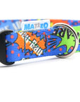 Blue Graffiti Dog Collar with Plastic Buckle