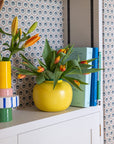 Color Blocking Yellow and Green Vase