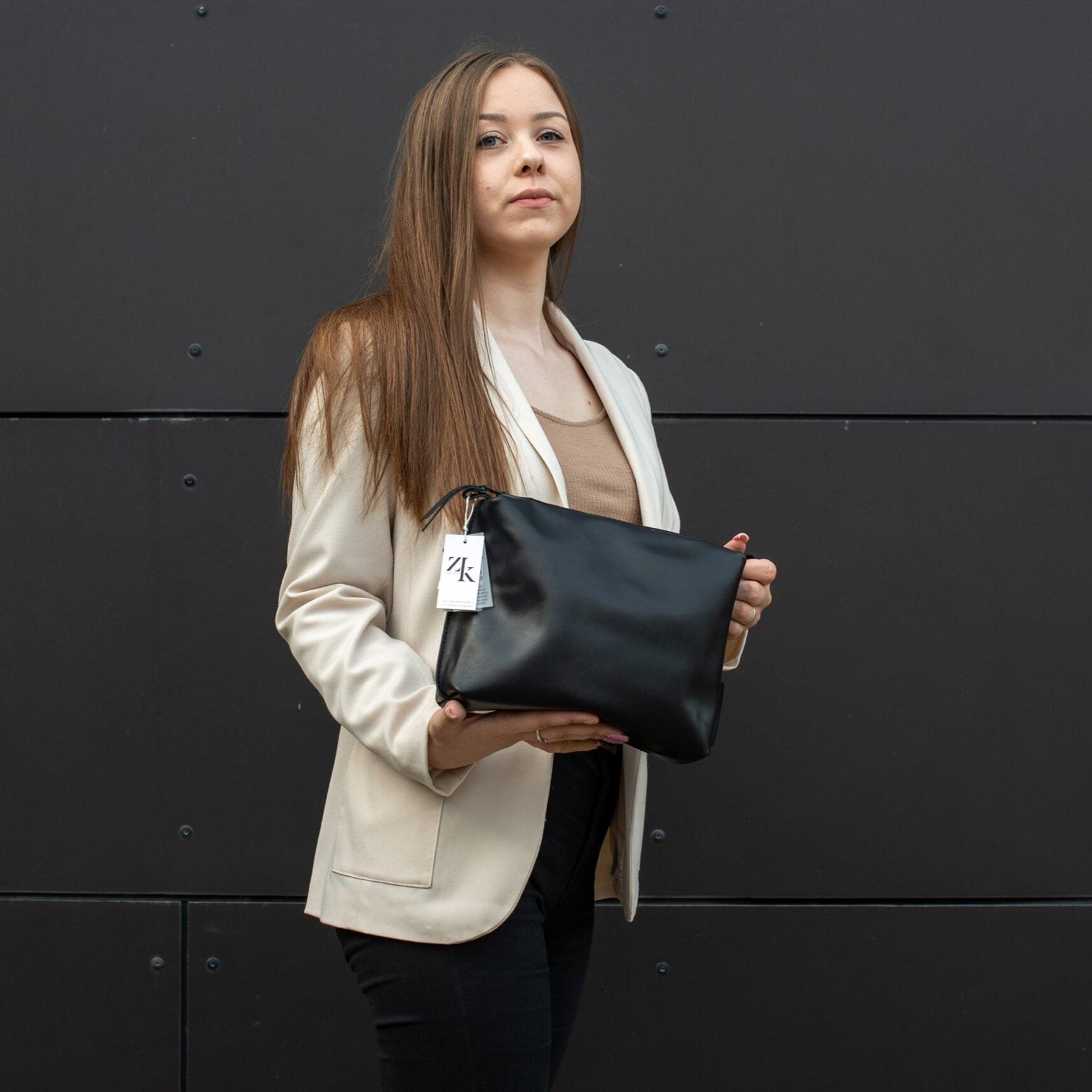 Zelma Kraft Handcrafted Leather Cosmetic Bag – Elegant & Practical by Zelma Kraft at brixbailey.com